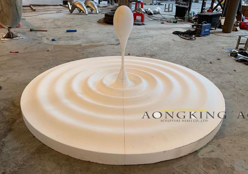 water-drop foam of stainless steel sculpture