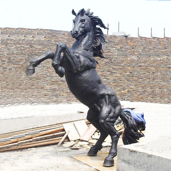 Black horse sculpture