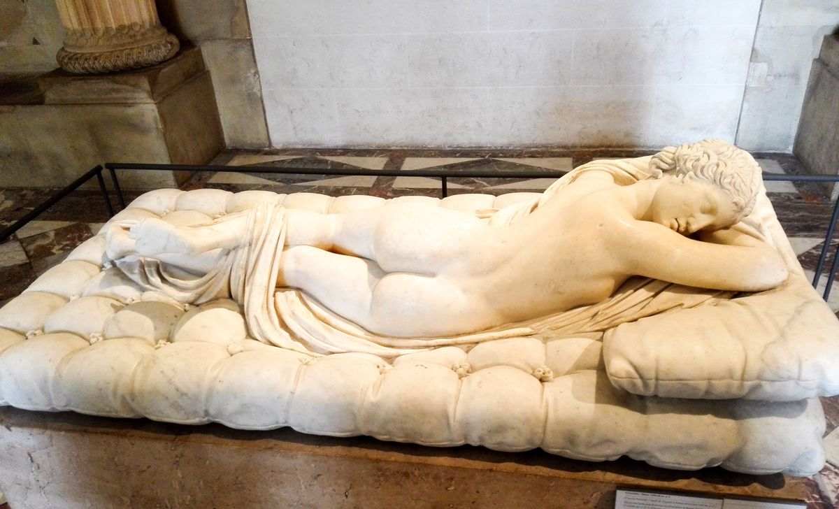 Sleeping Hermaphroditus statue