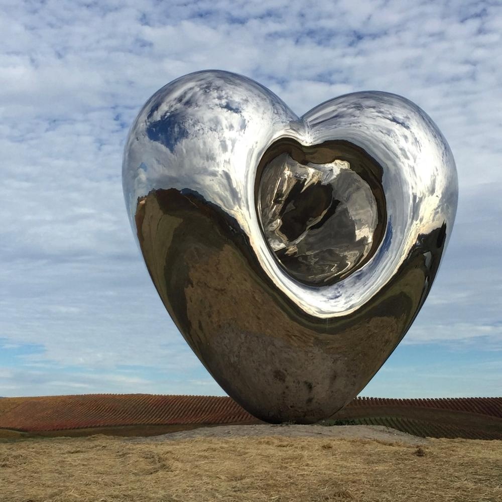 heart mirror sculpture