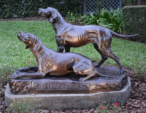 Scene decoration bronze dog statue (1)