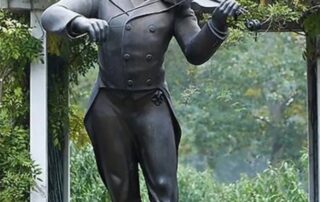 bronze statue of Mozart