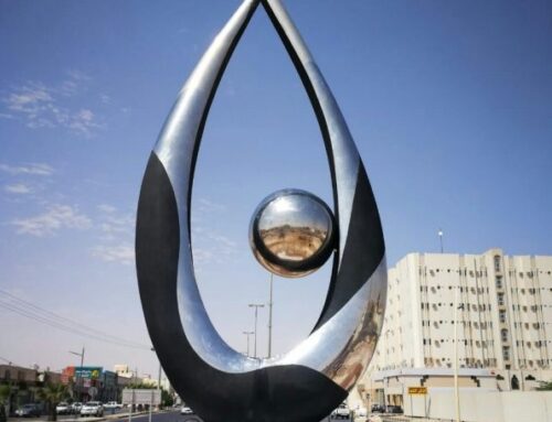 Aesthetic Model stainless steel sculpture—Water Drop Inspired Story