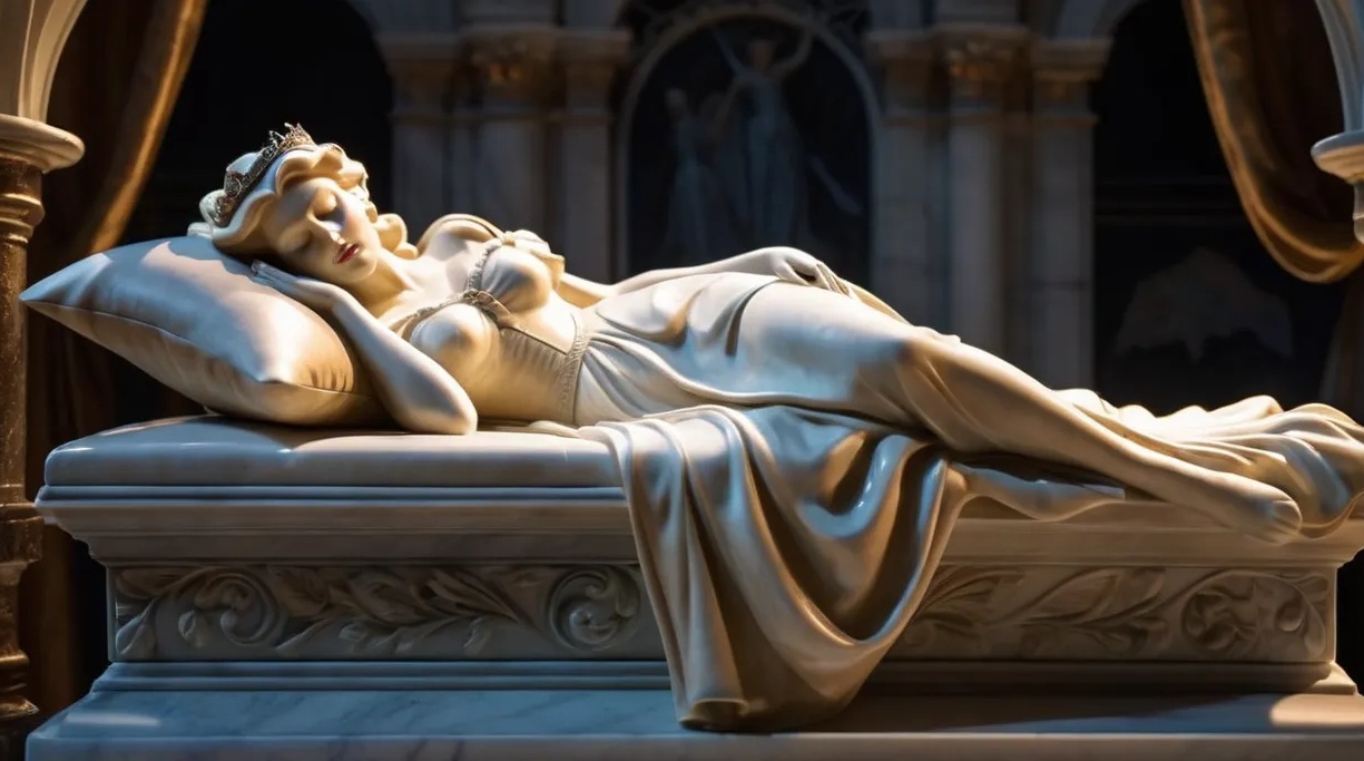More Sleeping beauty marble sculptures