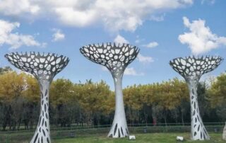stainless steel Tree of Life sculpture garden decor